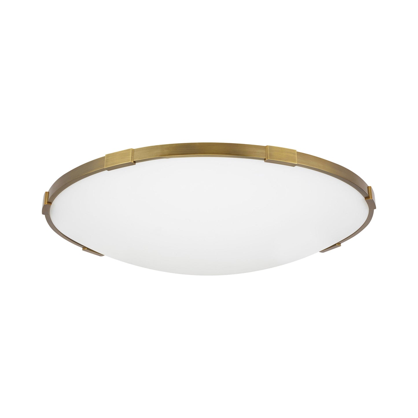 Lance LED Flush Mount Ceiling Light in Aged Brass (Large).