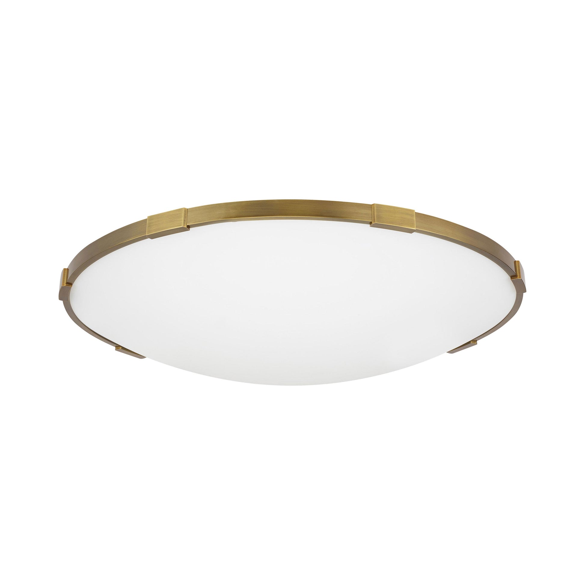 Lance LED Flush Mount Ceiling Light in Aged Brass (Large).