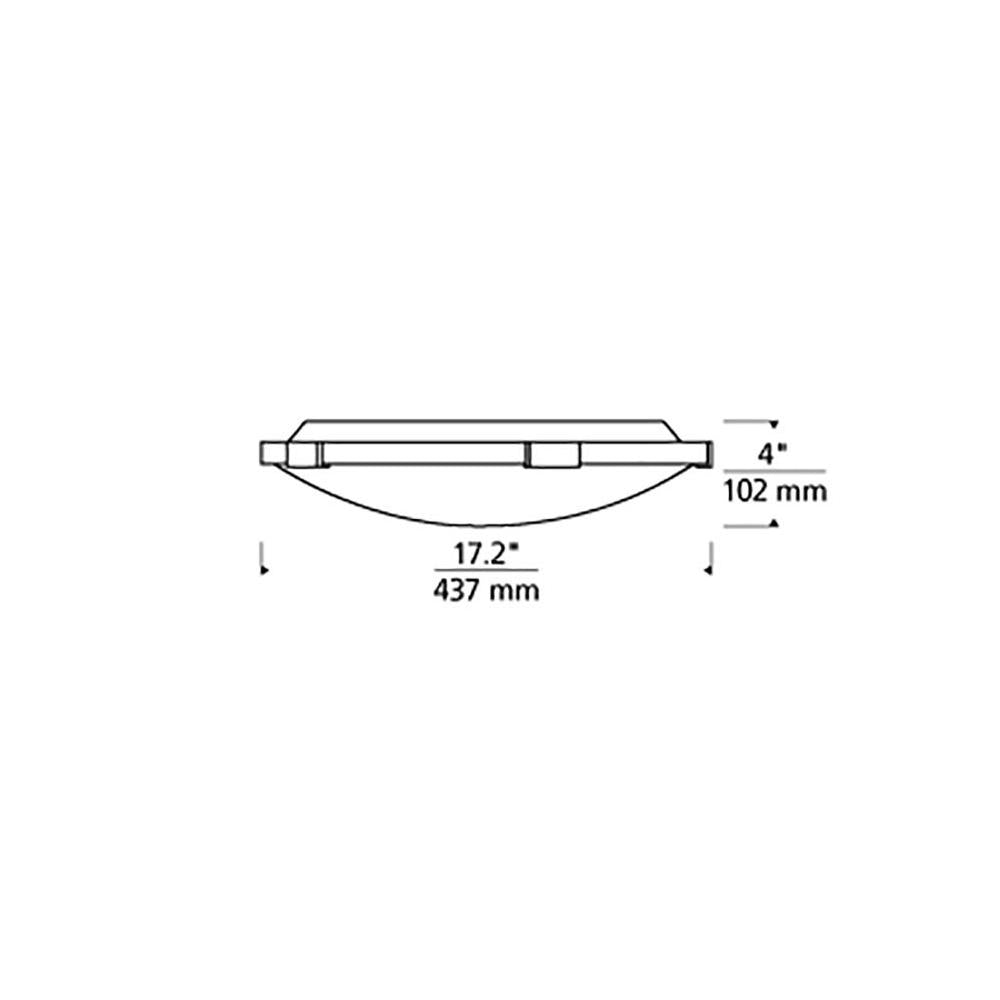 Lance LED Flush Mount Ceiling Light - line drawing.