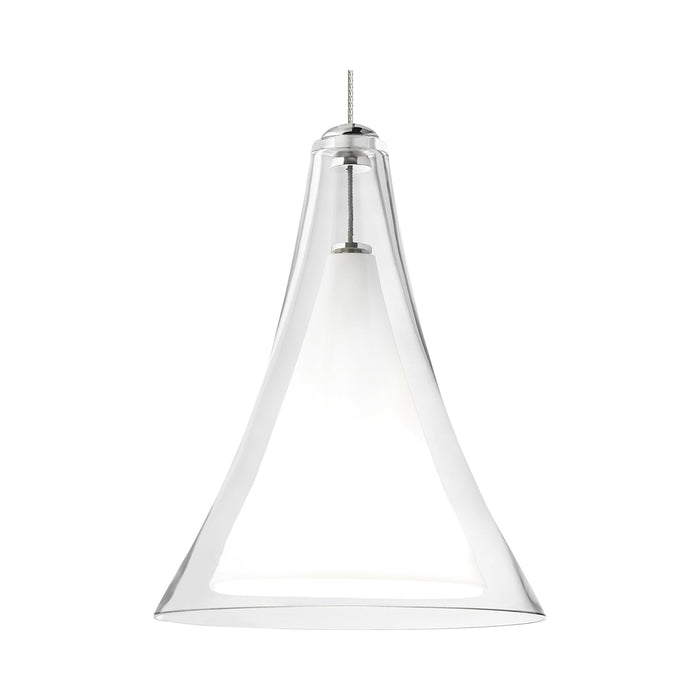 Melrose II Low Voltage Pendant Light in Chrome/Clear.