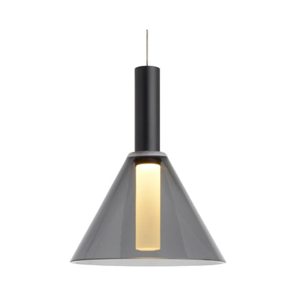 Mezz LED Low Voltage Pendant Light in Transparent Smoke/Black.