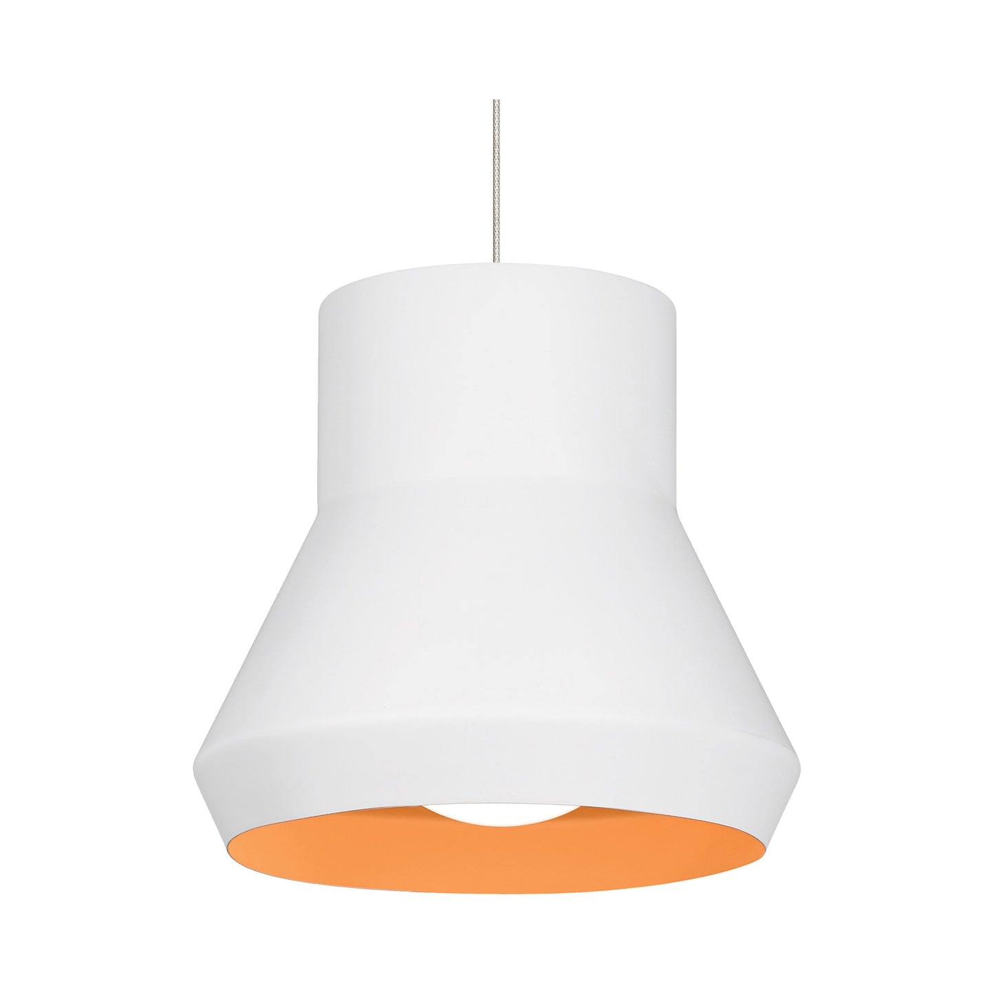 Milo Pendant Light in White/Orange.