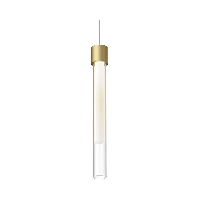 Mini Linger LED Low Voltage Pendant Light Detail in Natural Brass.