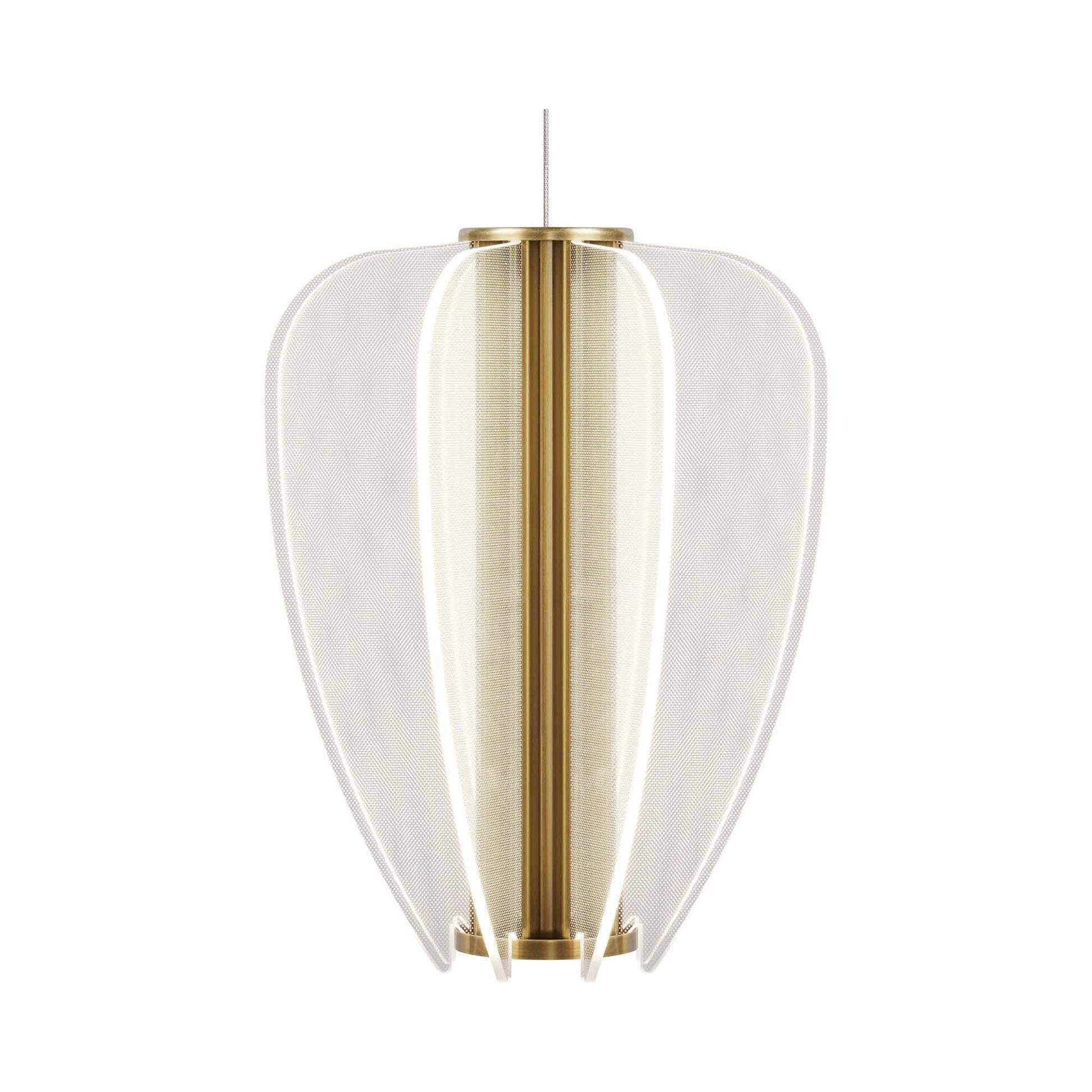 Mini Nyra LED Low Voltage Pendant Light in Plated Brass.