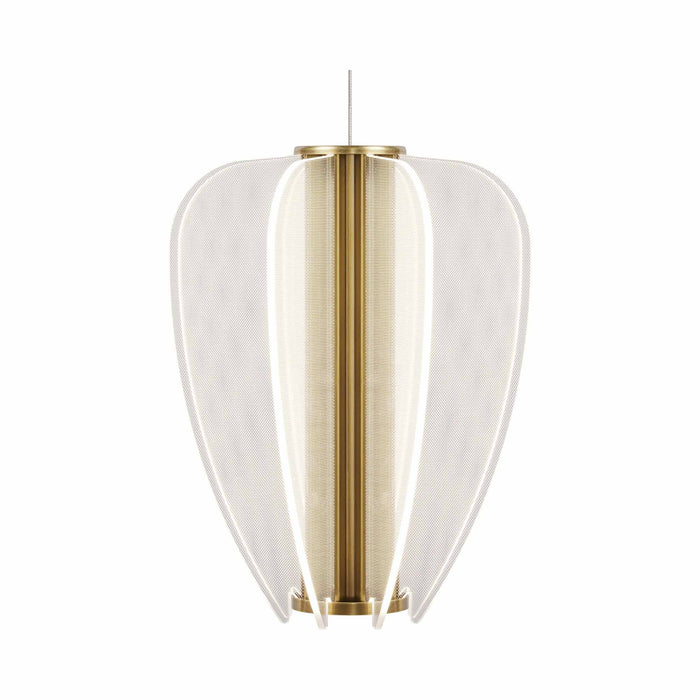 Mini Nyra LED Low Voltage Pendant Light in Plated Brass.