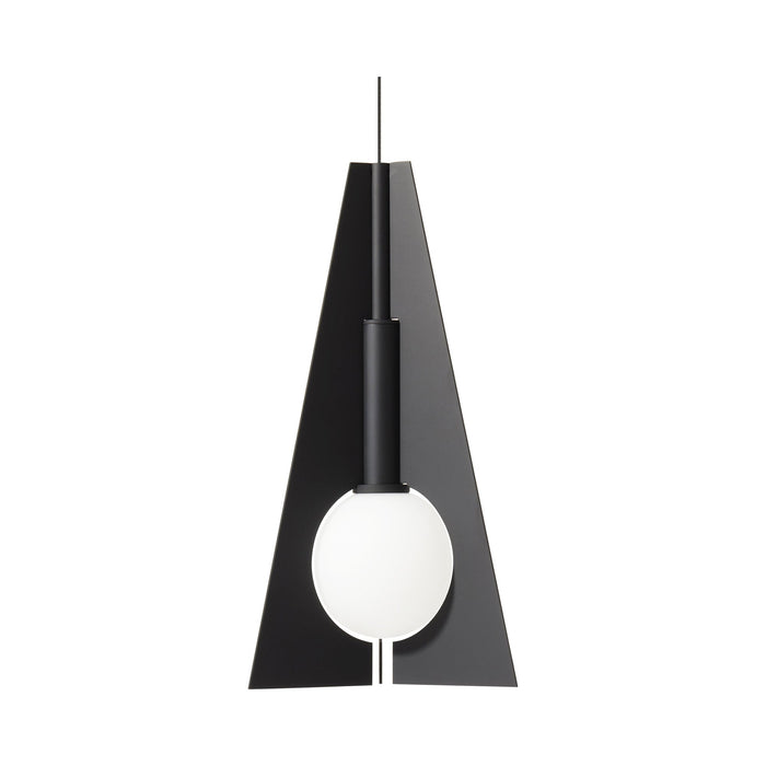 Mini Orbel Pyramid LED Low Voltage Pendant Light in Nightshade Black.