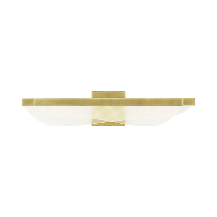 Nyra LED Bath Wall Light in Plated Brass.