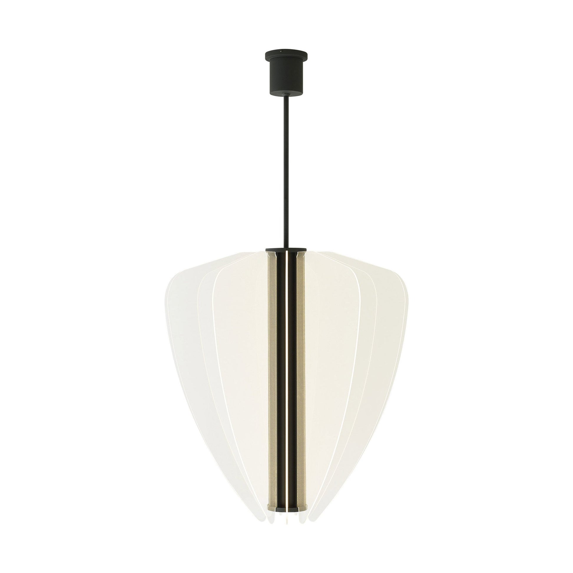 Nyra LED Pendant Light in Nightshade Black (Medium).