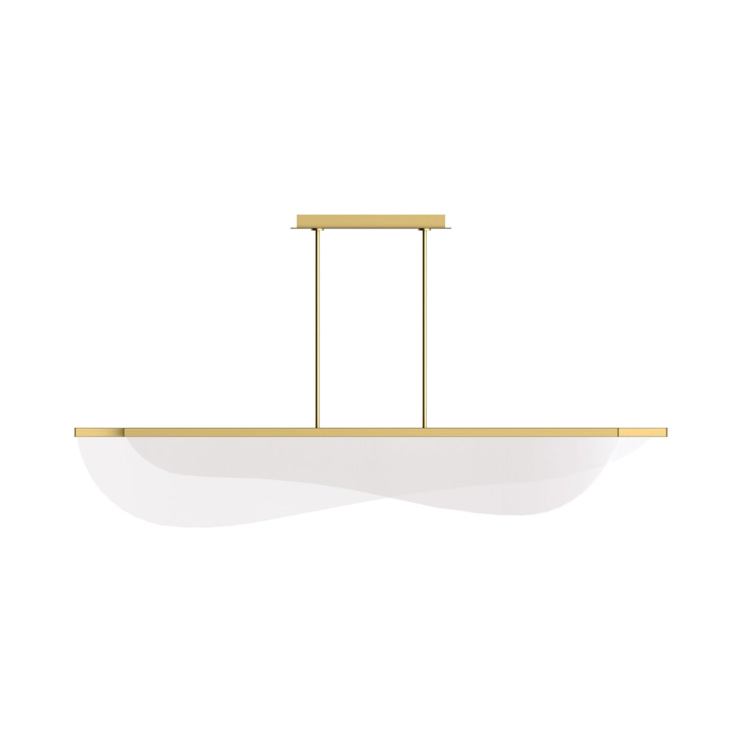 Nyra LED Linear Suspension Light in Plated Brass (Large).