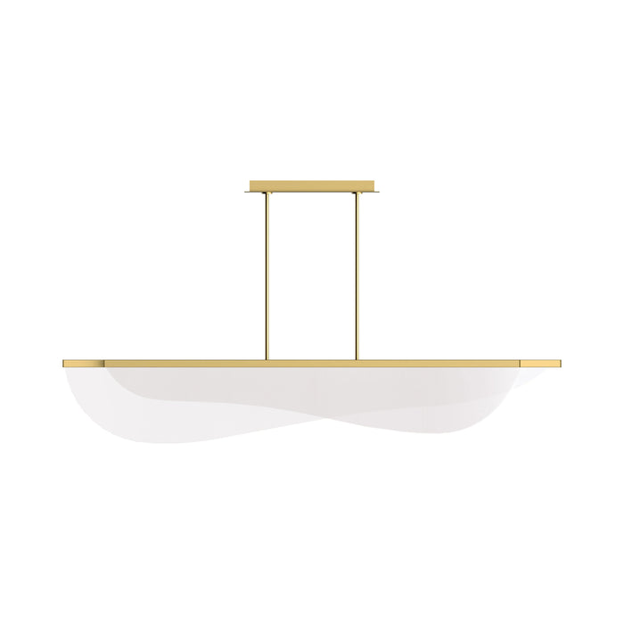 Nyra LED Linear Suspension Light in Plated Brass (Large).