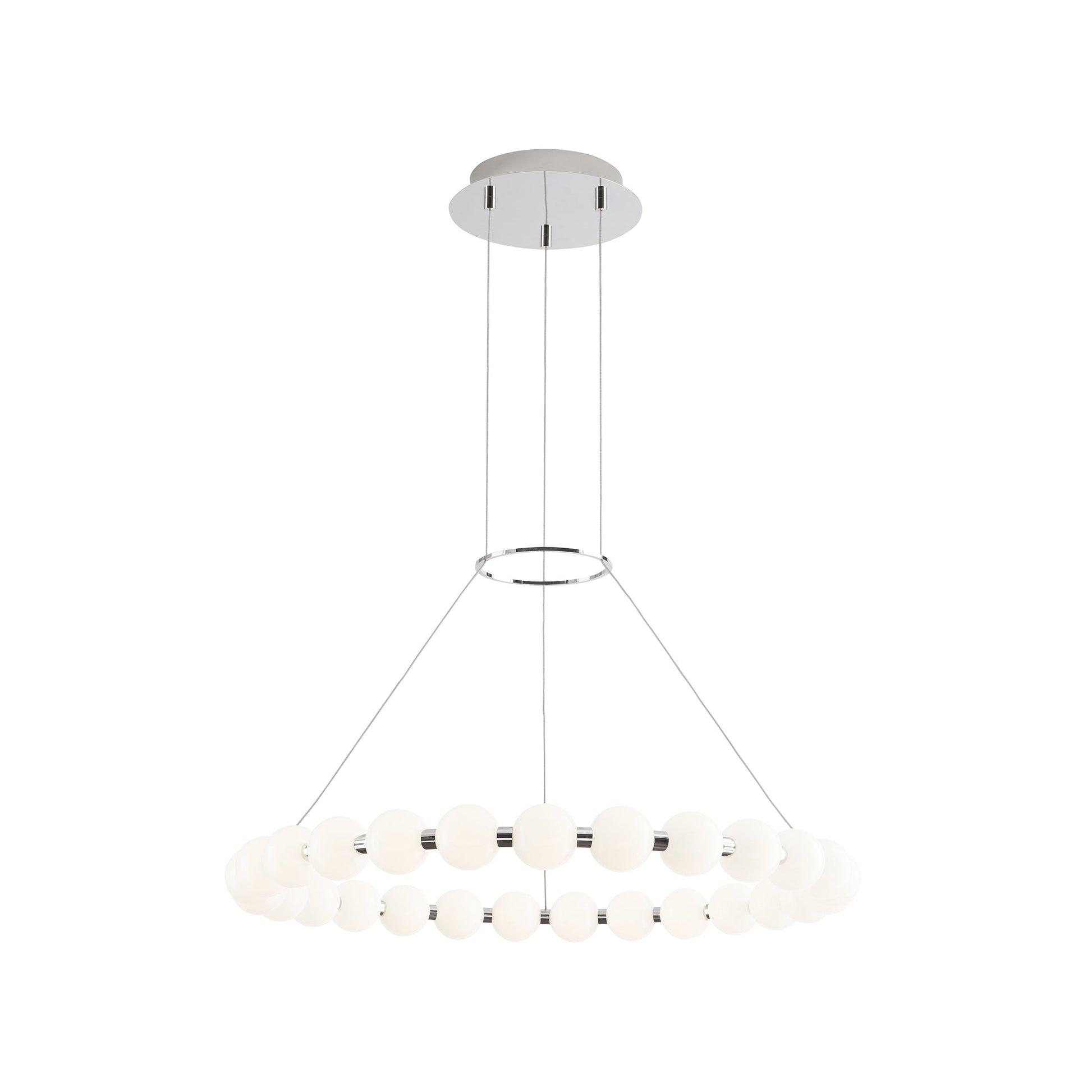 Orbet LED Chandelier in Polished Nickel (Small).