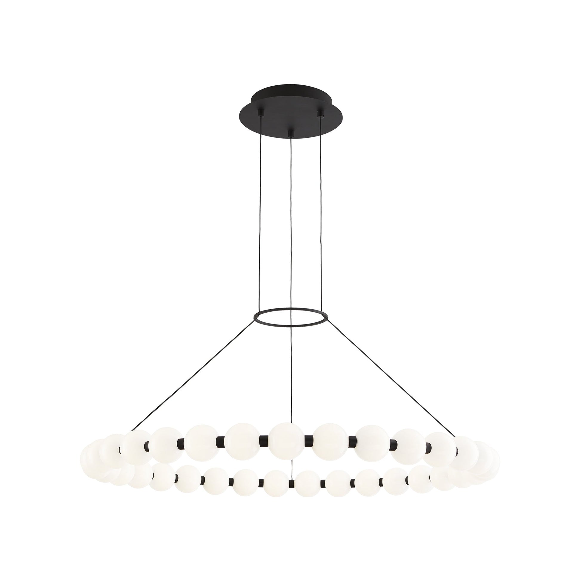 Orbet LED Chandelier in Nightshade Black (Medium).