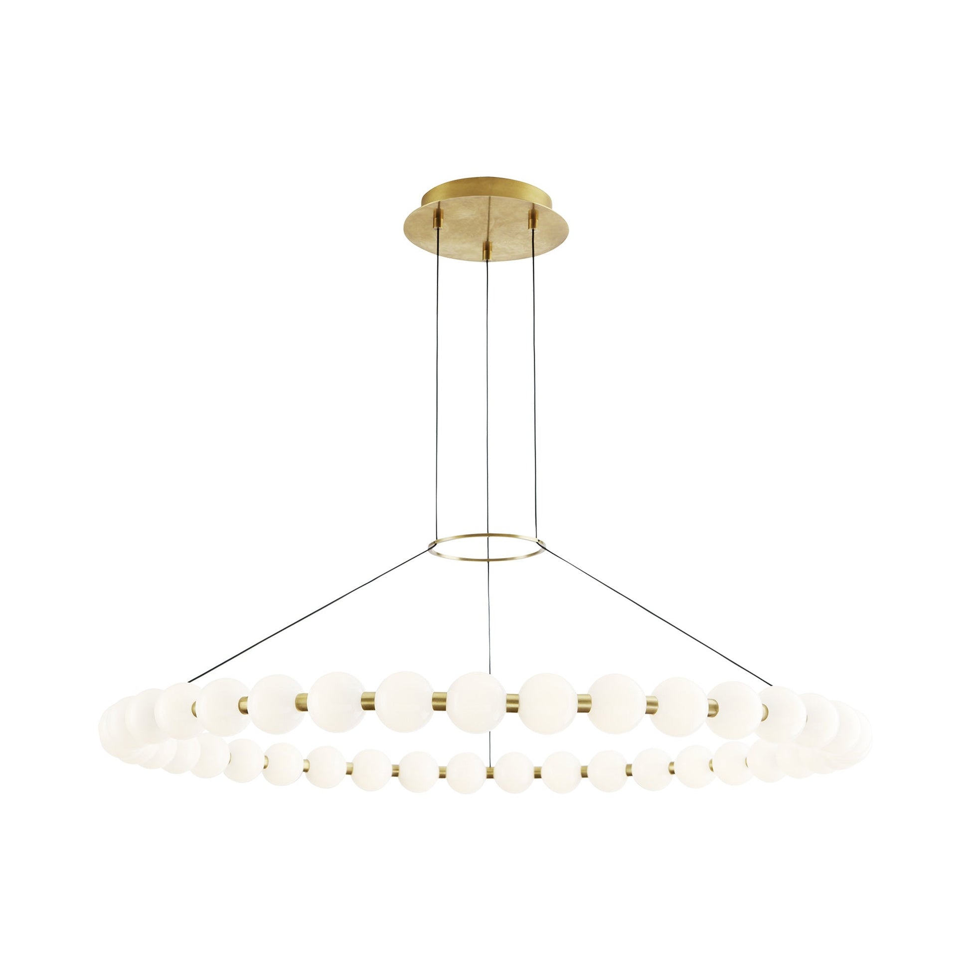 Orbet LED Chandelier in Natural Brass (Large).