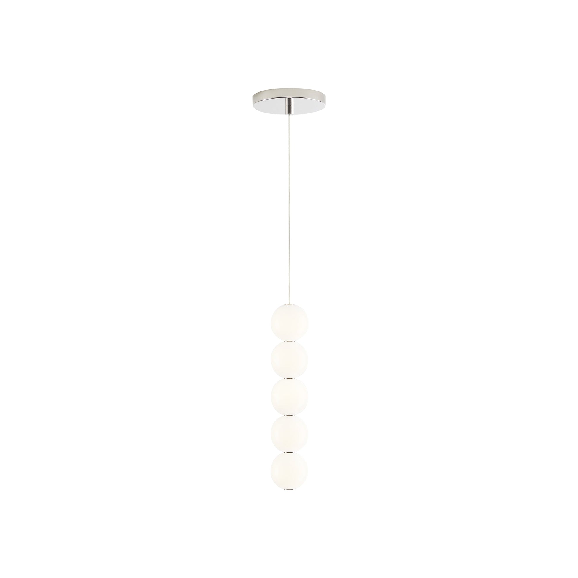 Orbet LED Pendant Light in Polished Nickel (5-Light).