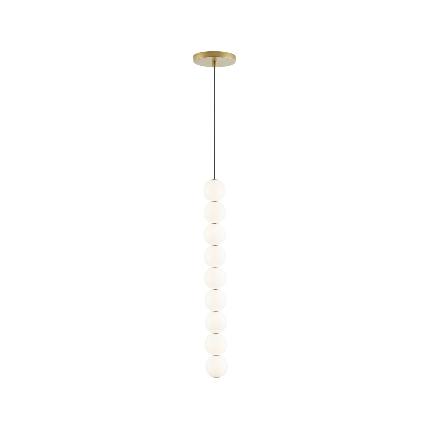 Orbet LED Pendant Light in Natural Brass (9-Light).