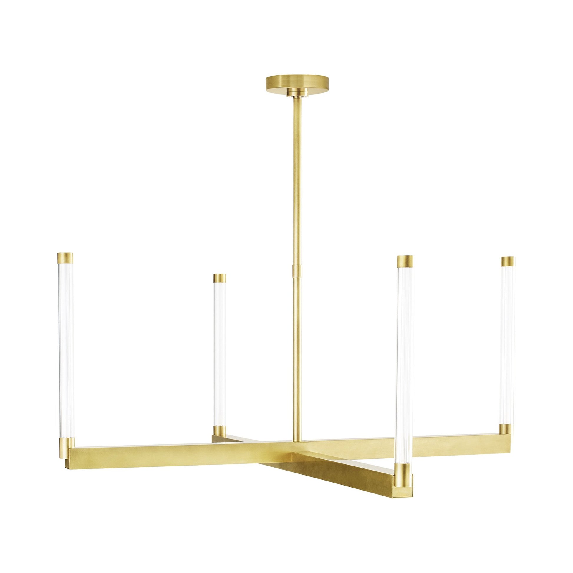 Phobos LED Chandelier in Natural Brass (Large).