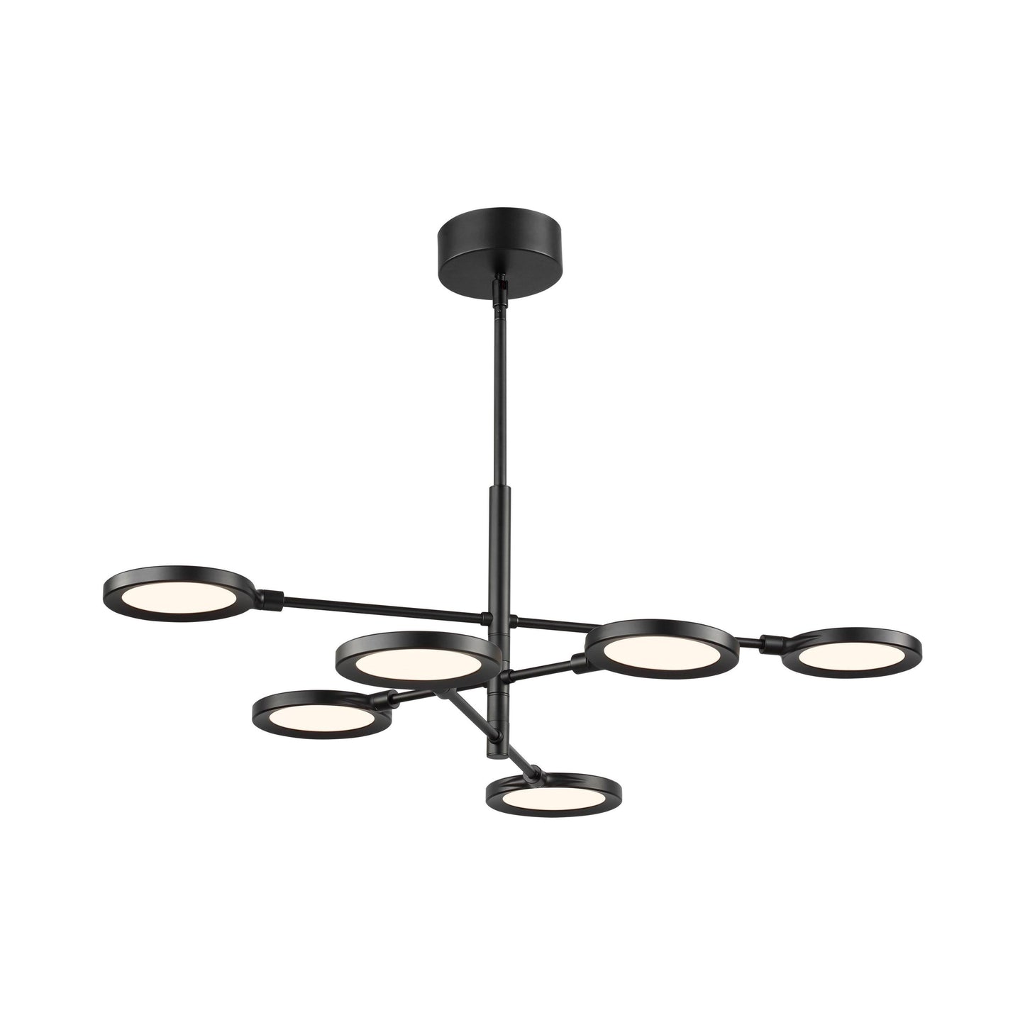 Spectica LED Chandelier in Matte Black (6-Light).