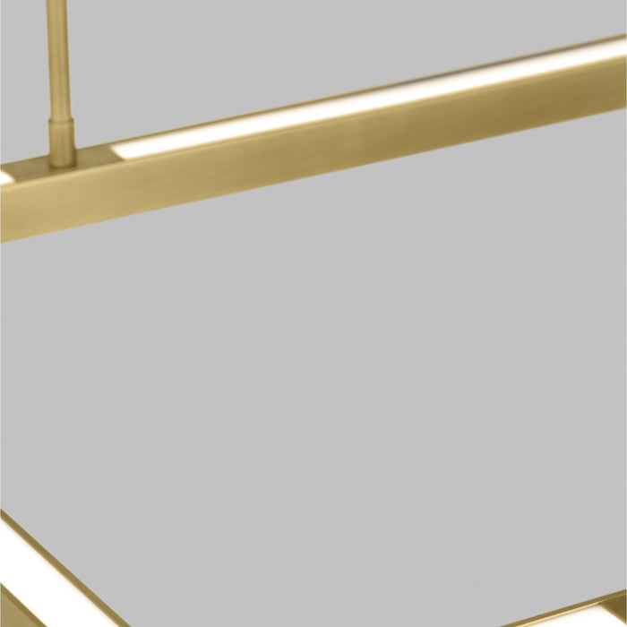 Stagger Halo LED Linear Pendant Light in Detail.