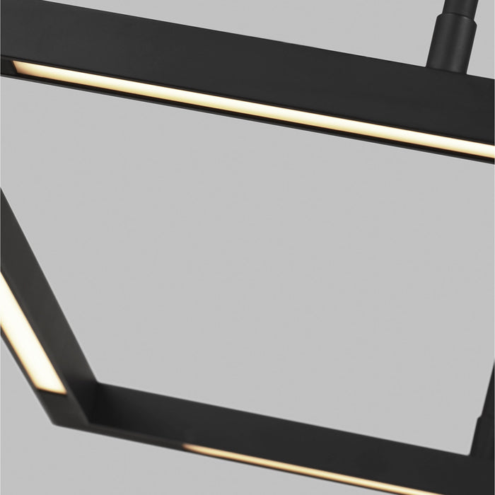 Stagger Halo LED Linear Pendant Light in Detail.