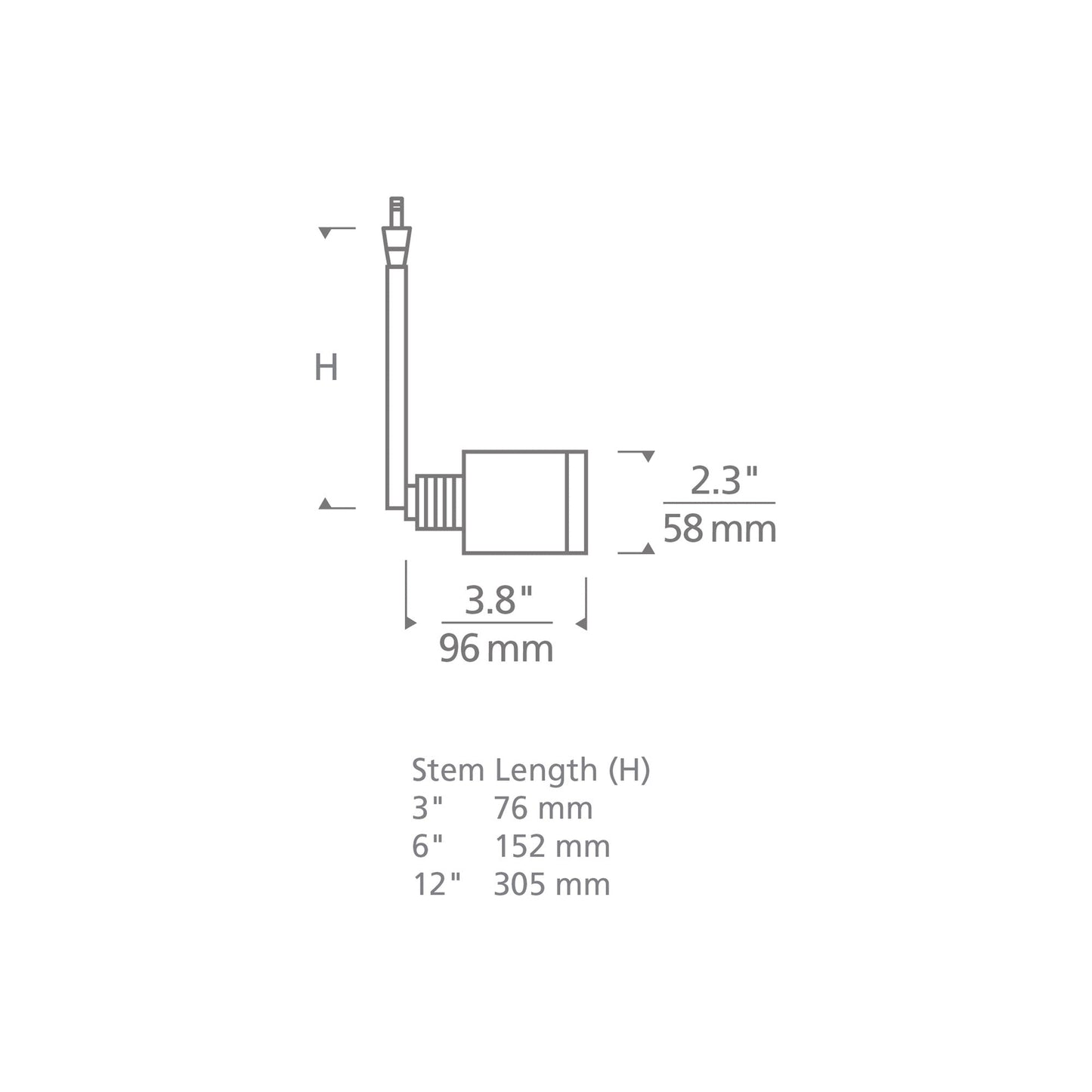 Tellium Low Voltage Head - line drawing.