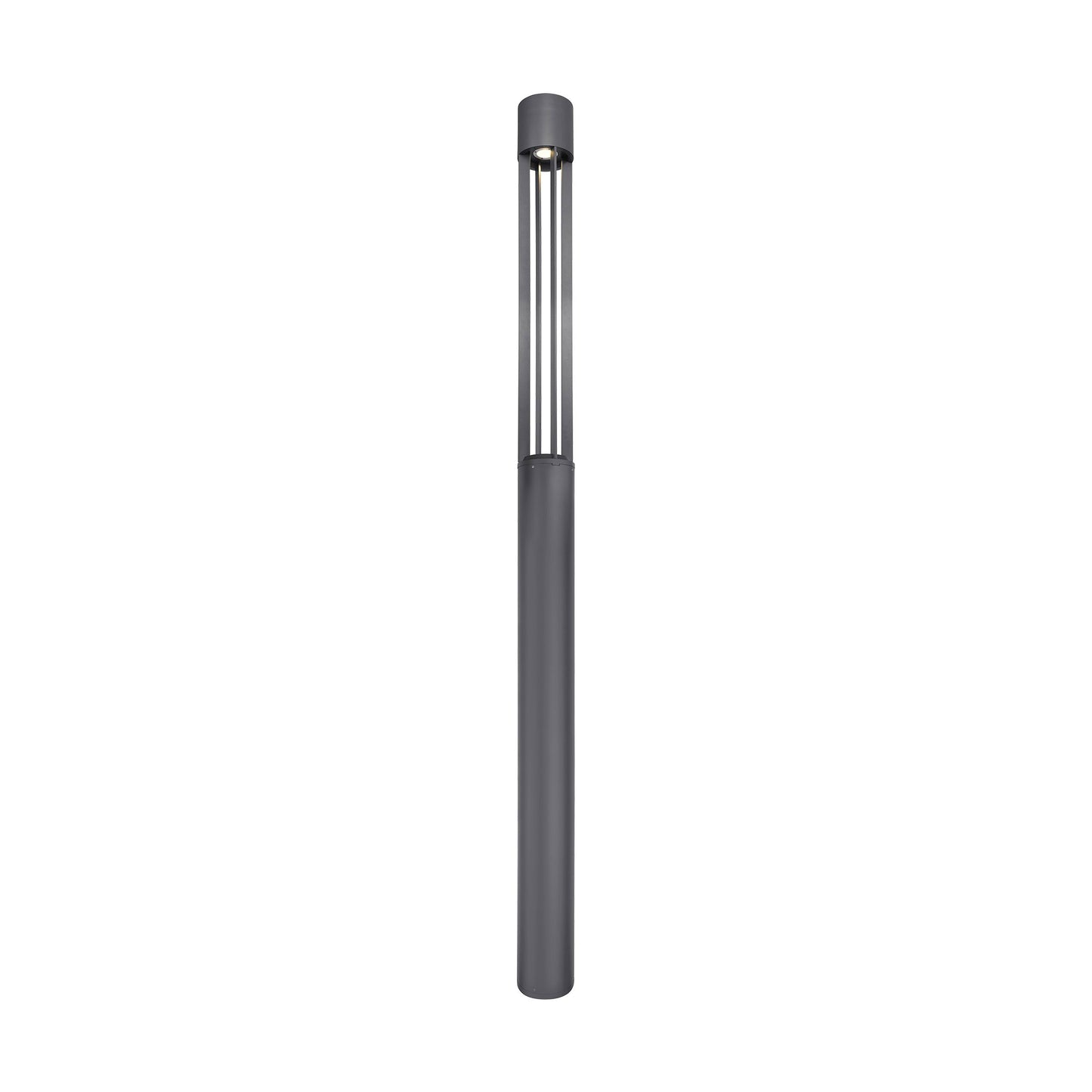 Turbo Outdoor LED Light Column in Charcoal.