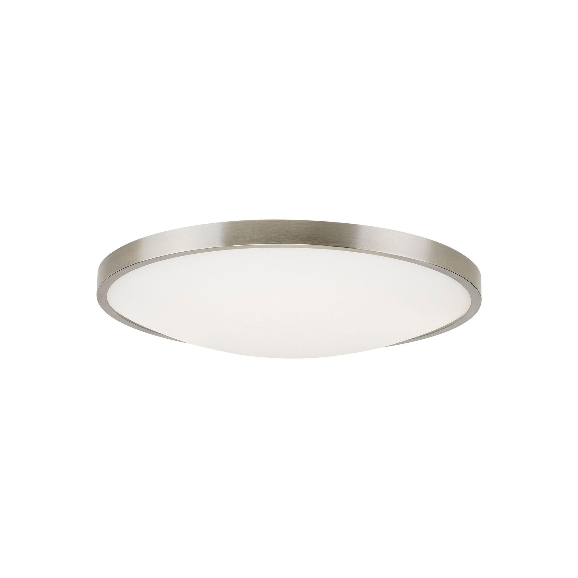 Vance LED Flush Mount Ceiling Light in Satin Nickel (Small).