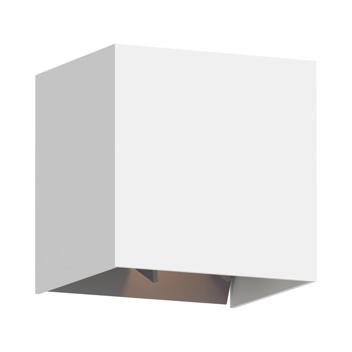 Vex 5 Outdoor LED Wall Light in White.
