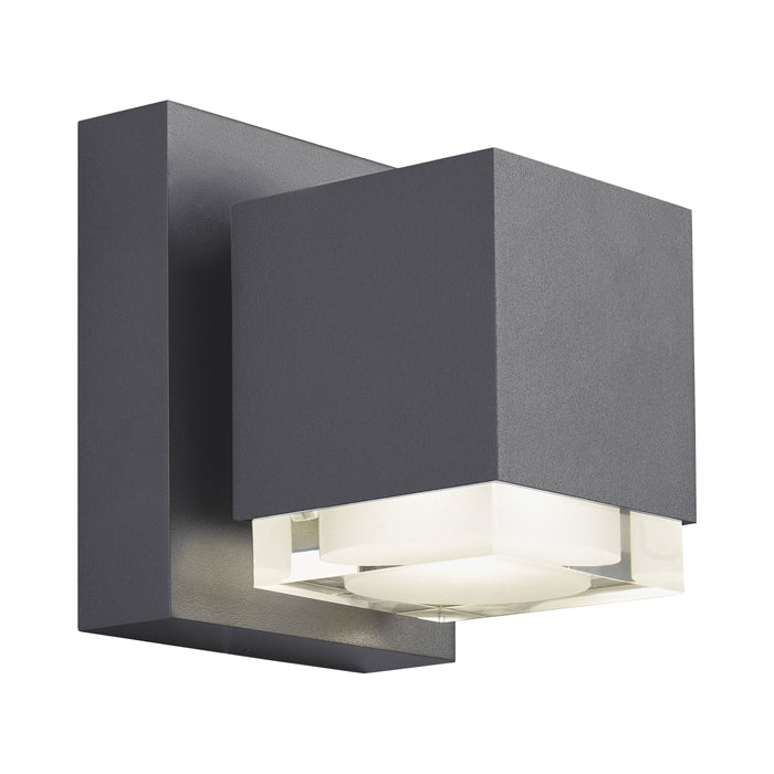 Voto Downlight Outdoor LED Wall Light in Charcoal (Small).