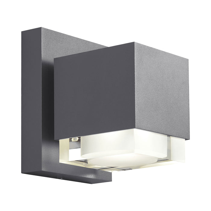 Voto Downlight Outdoor LED Wall Light in Charcoal (Large).
