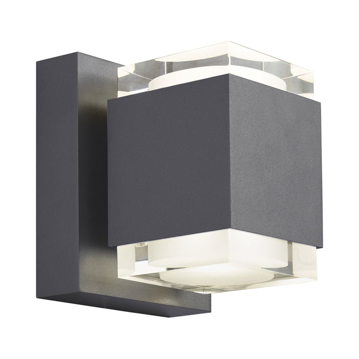 Voto Up / Downlight Outdoor LED Wall Light in Charcoal (Medium).