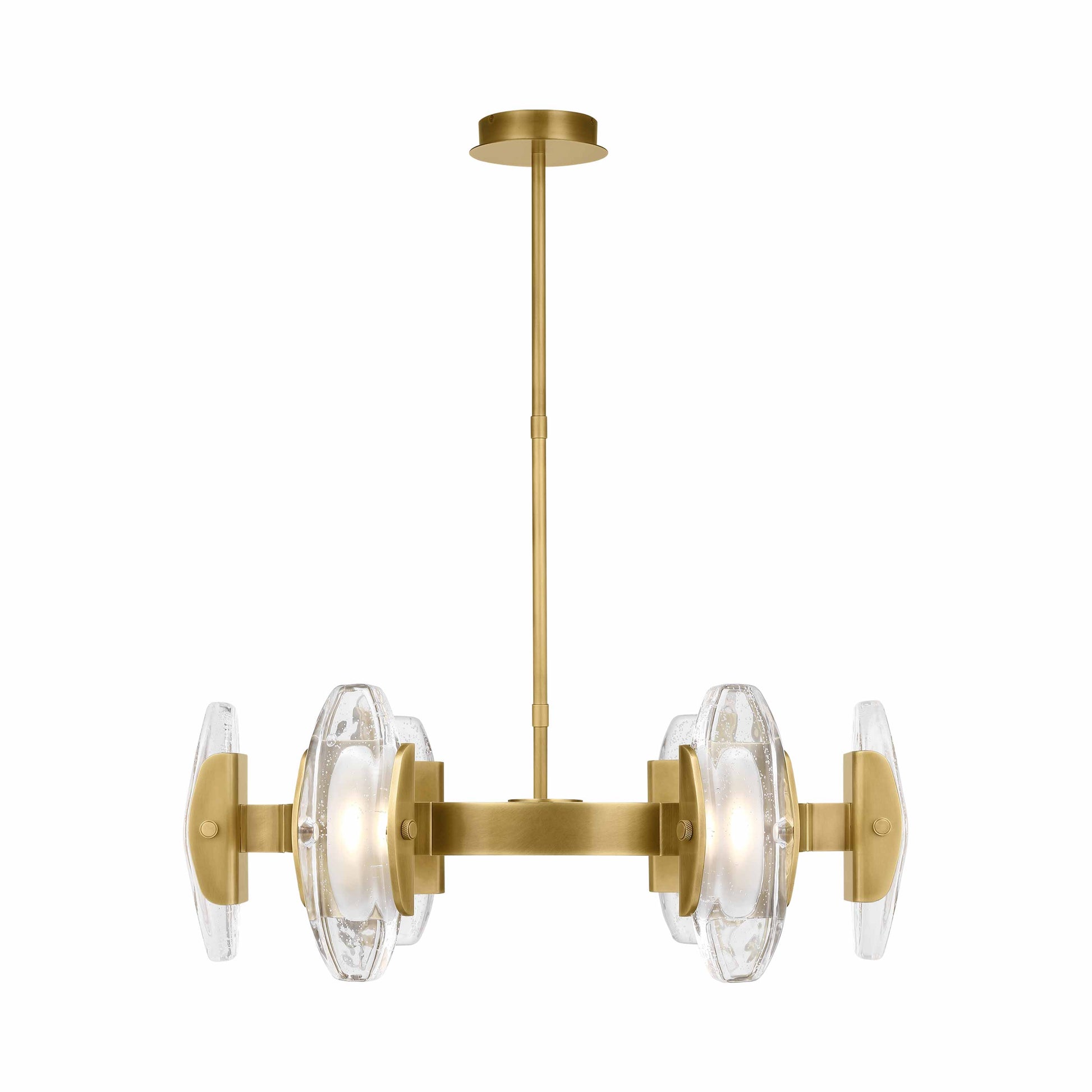 Wythe LED Chandelier in Plated Brass (Medium).