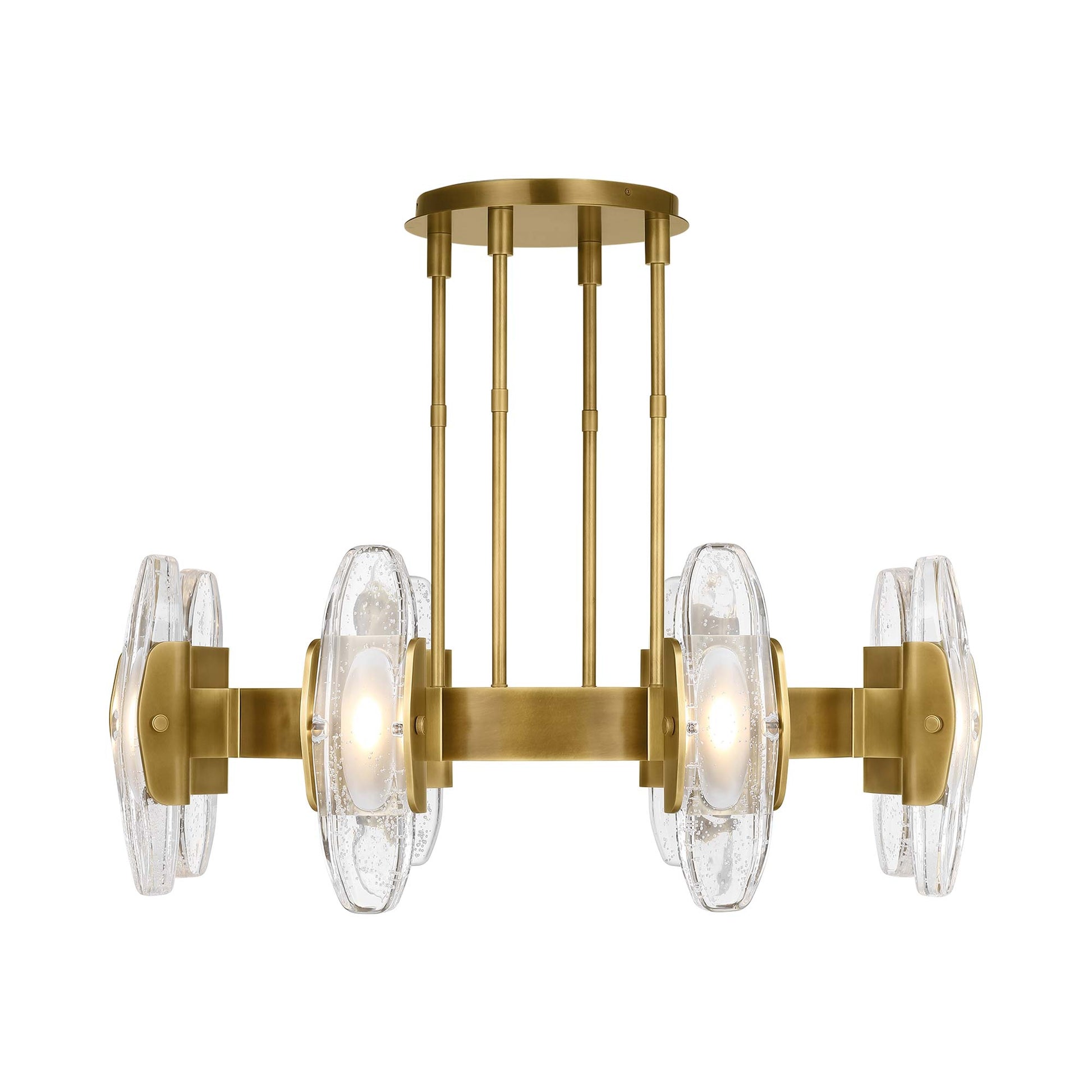Wythe LED Chandelier in Plated Brass (Large).