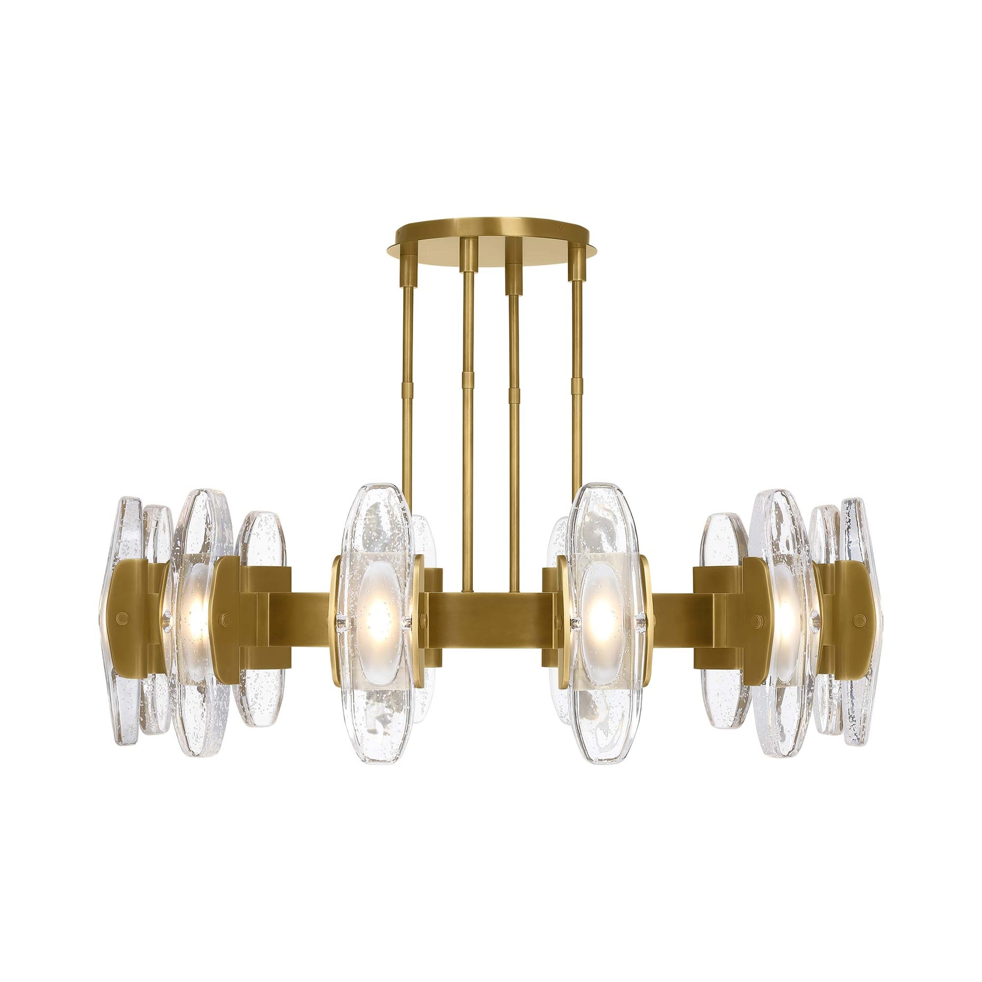 Wythe LED Chandelier in Plated Brass (X-Large).