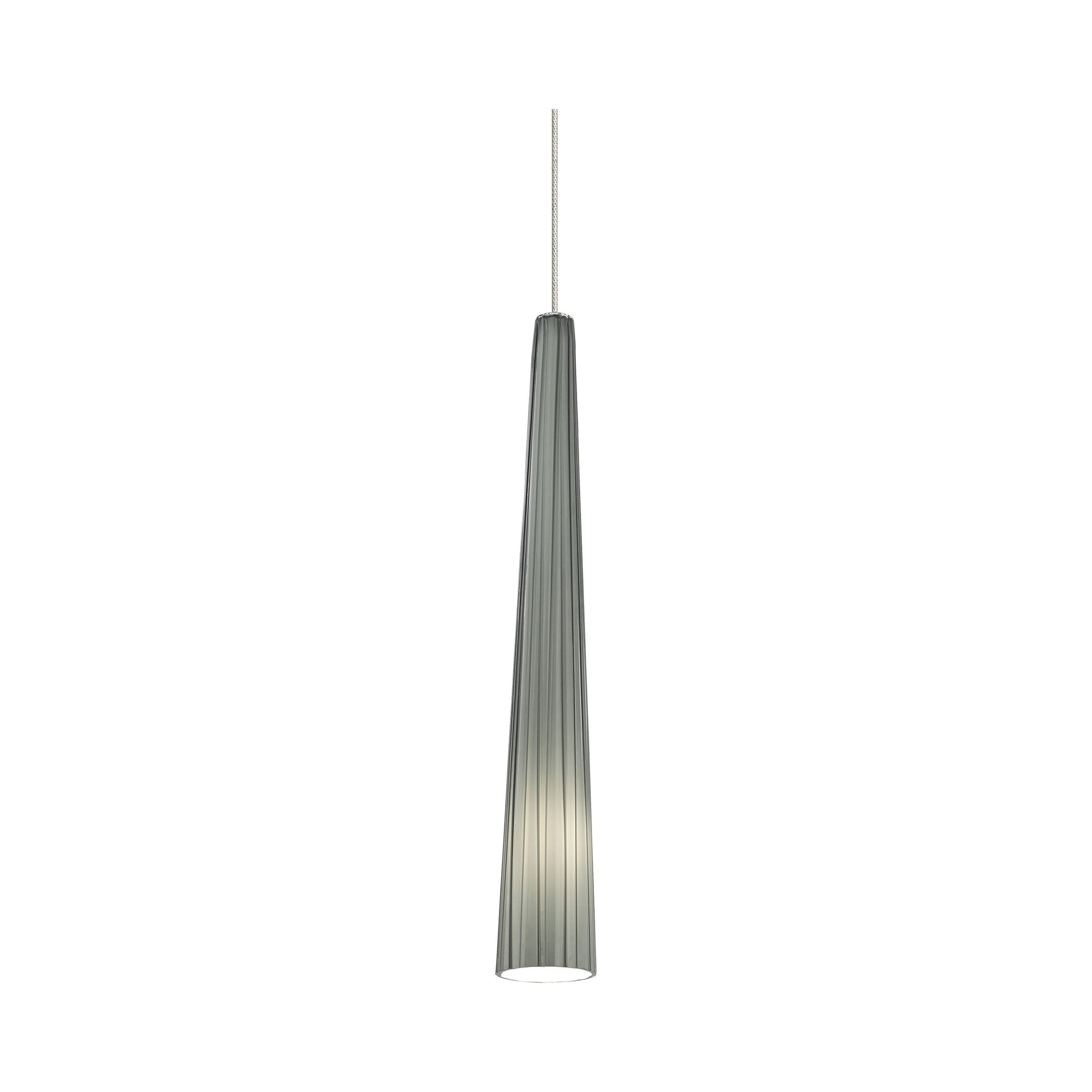 Zenith LED Pendant Light in Smoke/Chrome (Small).
