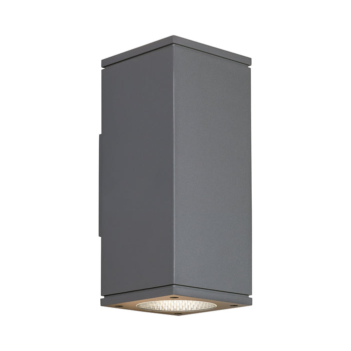 Tegel 12 Downlight Outdoor LED Wall Light in Charcoal.