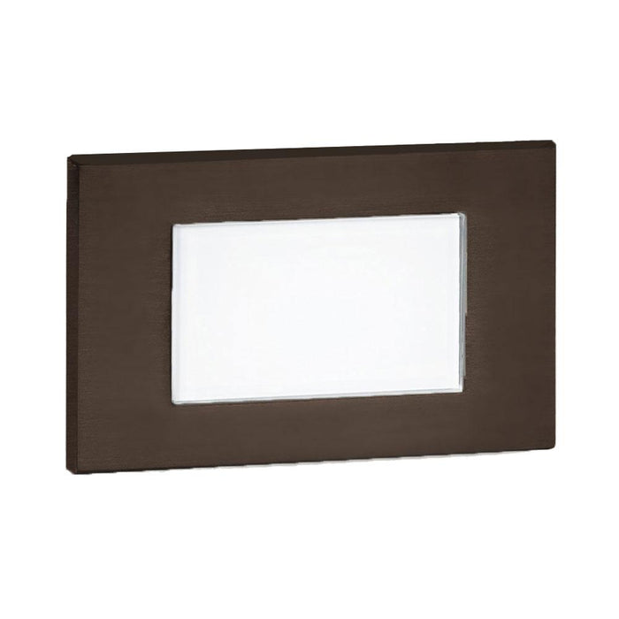 Tempered Glass Rectangular LED Step and Wall Light in Bronze on Aluminum.