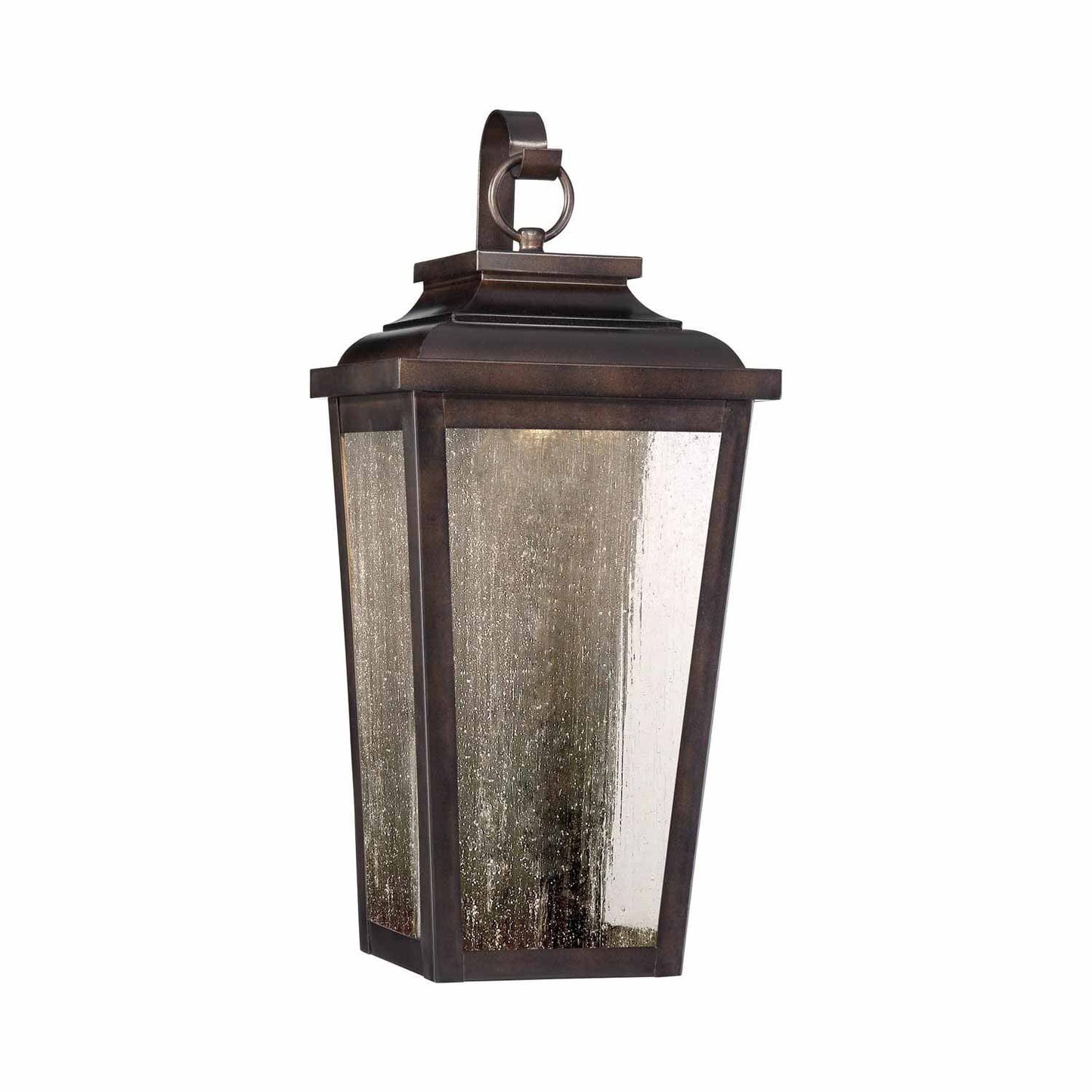 Irvington Manor Outdoor Wall Light in Clear Seeded Glass (Pocket/LED).