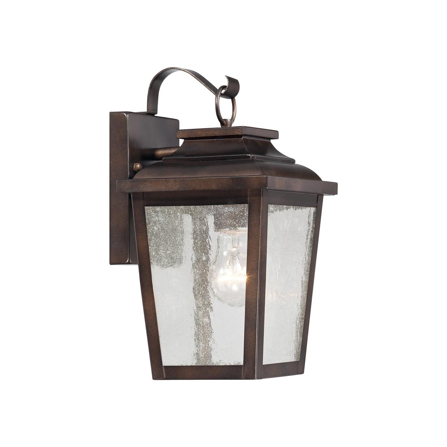 Irvington Manor Outdoor Wall Light in Clear Seeded Glass (Small/Incandescent).
