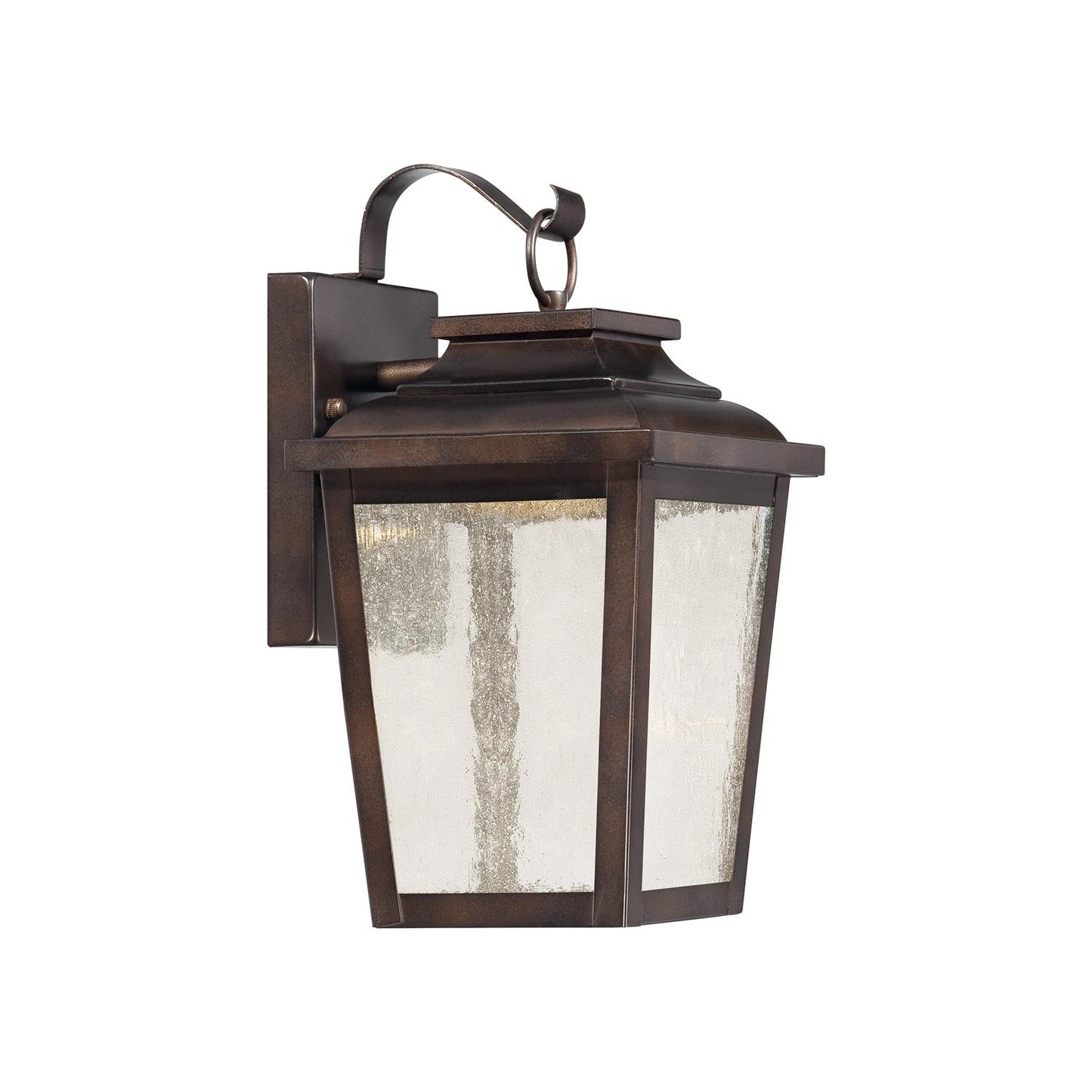 Irvington Manor Outdoor Wall Light in Clear Seeded Glass (Small/LED).