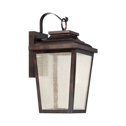 Irvington Manor Outdoor Wall Light in Clear Seeded Glass (Medium/LED).