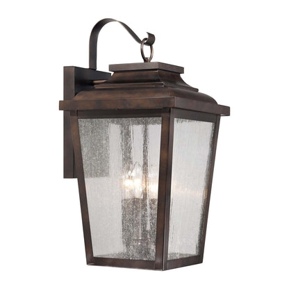 Irvington Manor Outdoor Wall Light in Clear Seeded Glass (Large/Incandescent).