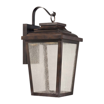 Irvington Manor Outdoor Wall Light in Clear Seeded Glass (Large/LED).