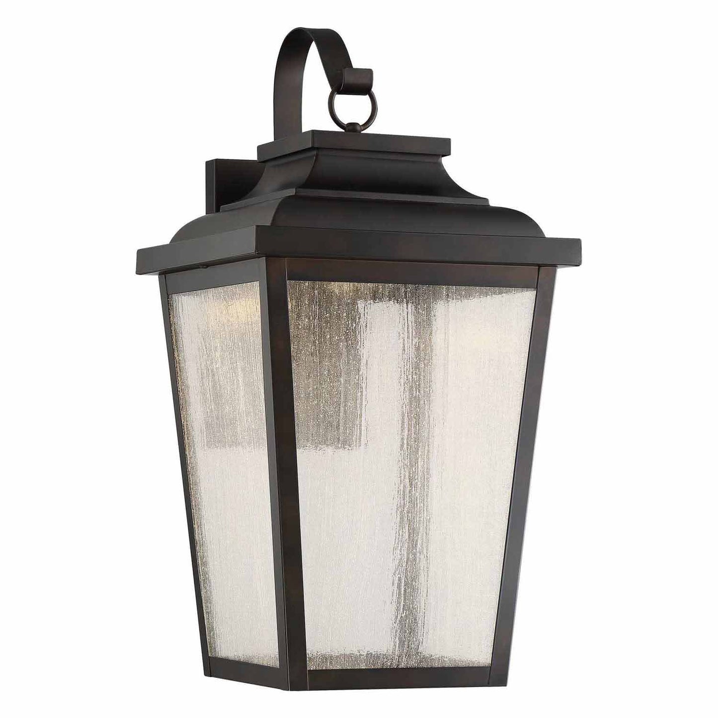 Irvington Manor Outdoor Wall Light in Clear Seeded Glass (X-Large/LED).