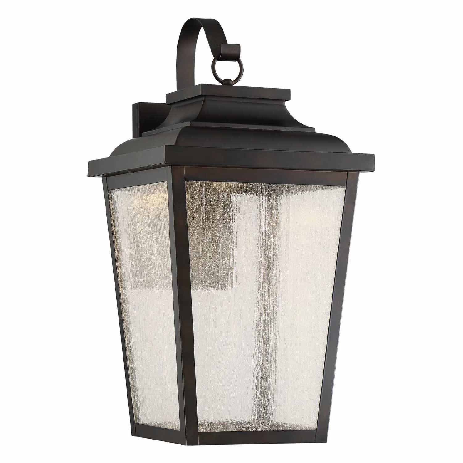 Irvington Manor Outdoor Wall Light in Clear Seeded Glass (X-Large/LED).