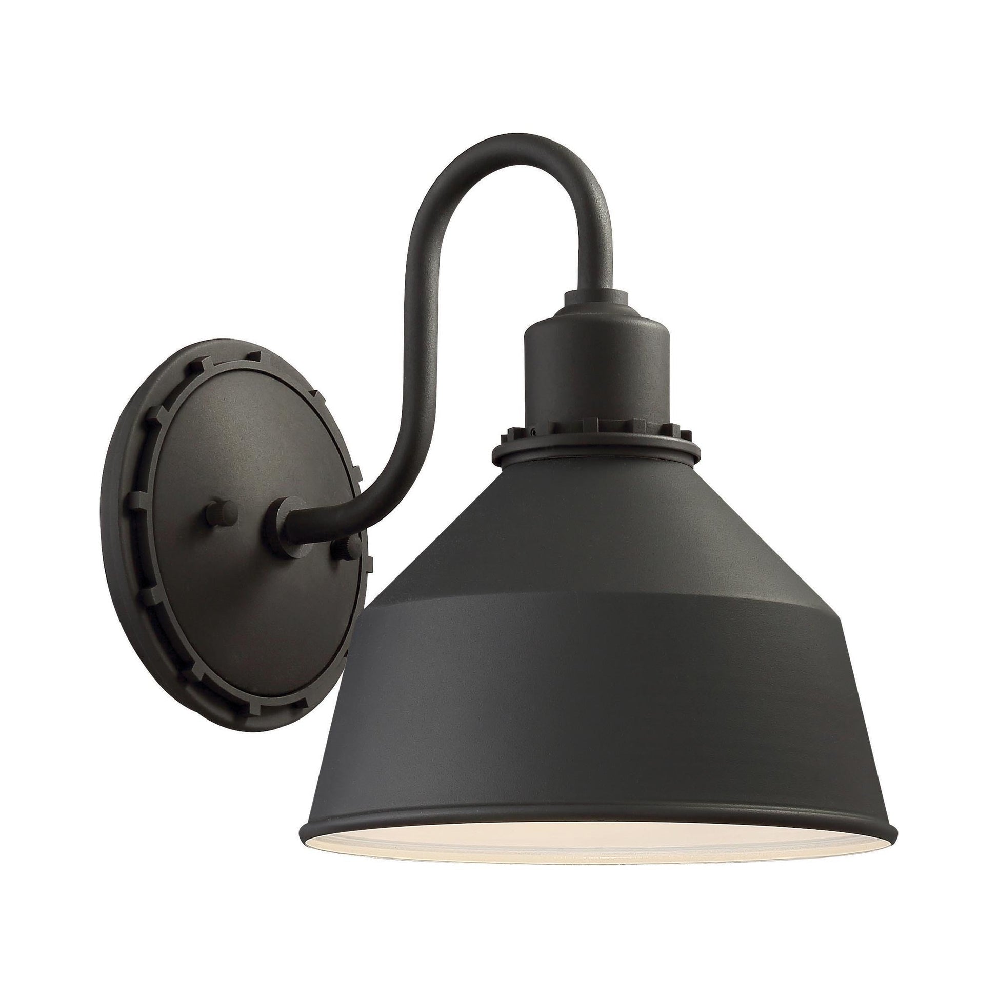 Mantiel Outdoor Wall Light in Black (8-Inch).