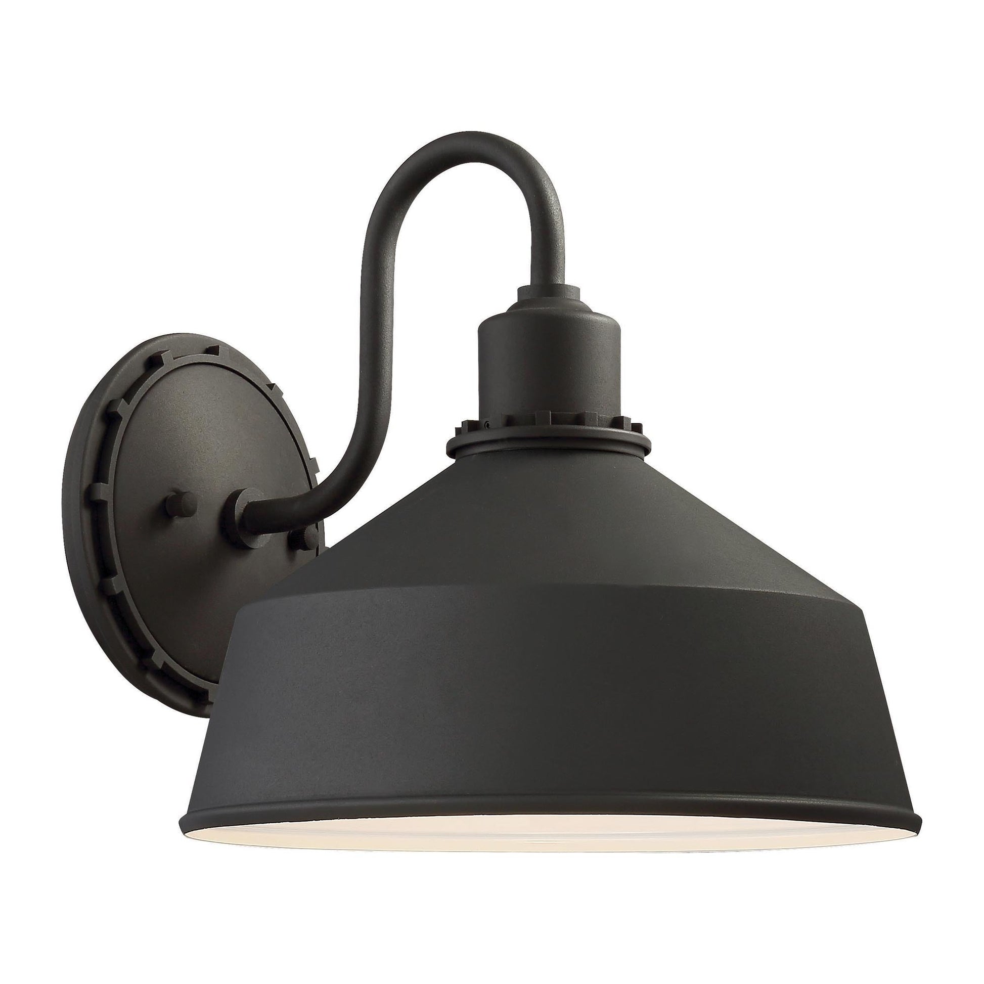 Mantiel Outdoor Wall Light in Black (10-Inch).