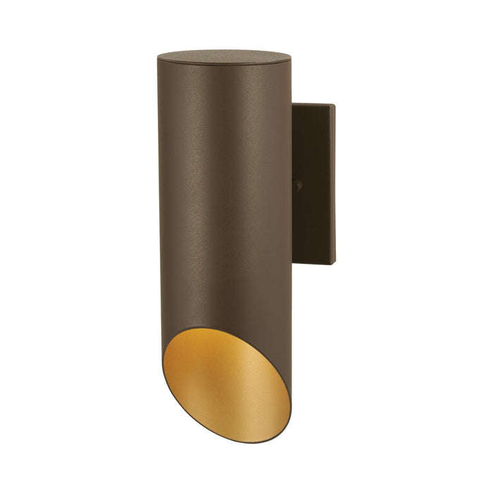 Pineview Slope Outdoor Wall Light in Sand Bronze with Gold.