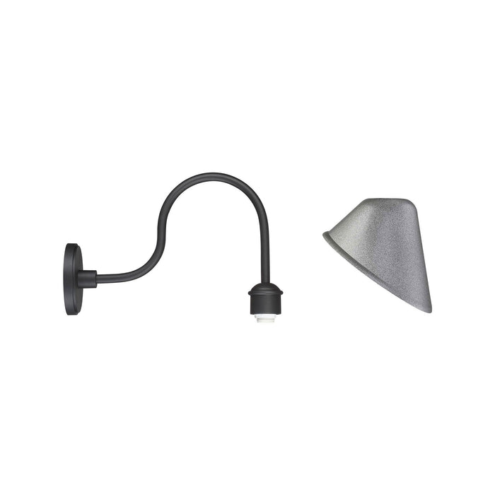 RLM Outdoor Wall Light in Sand Coal/Silver With Oxide Flecks (11.75-Inch).