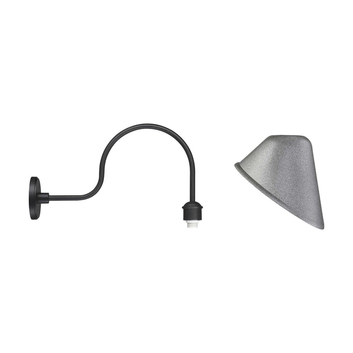 RLM Outdoor Wall Light in Sand Coal/Silver With Oxide Flecks (13.5-Inch).