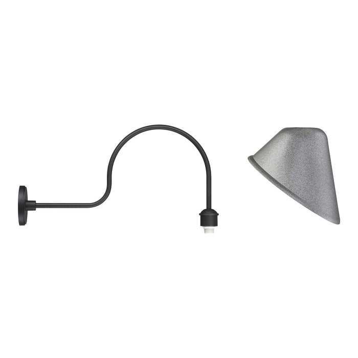 RLM Outdoor Wall Light in Sand Coal/Silver With Oxide Flecks (15.75-Inch).